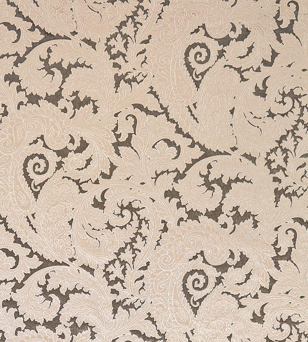 Scalamandre Palermo Velvet Paisley Pewter Fabric SC 000416565