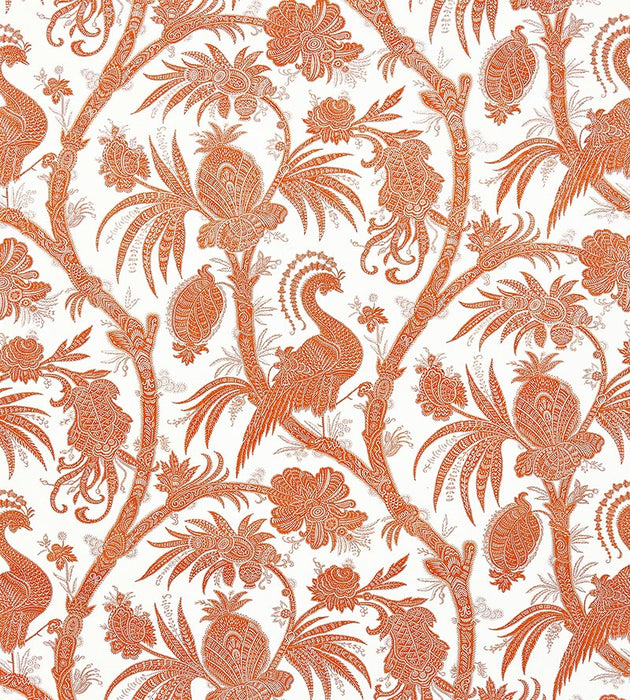 Scalamandre Balinese Peacock Linen Print Mandarin Fabric SC 000416575