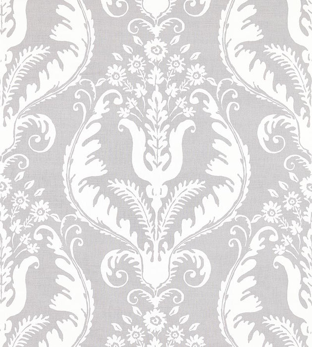 Scalamandre Primavera Linen Print French Grey Fabric SC 000416597