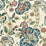 Scalamandre Cumbria Hand Block Print Multi On Cream Fabric SC 000416603