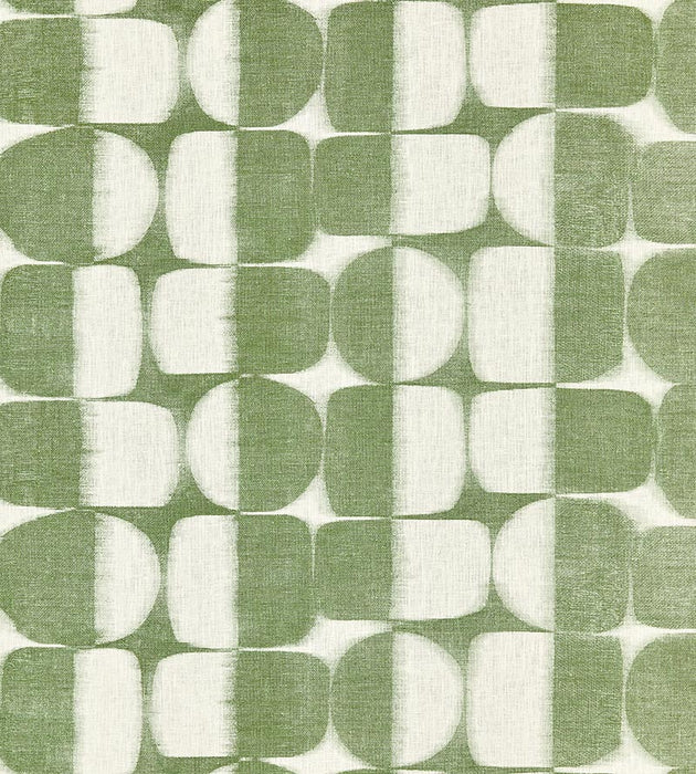 Scalamandre Rift Linen Print Basil Fabric SC 000416636