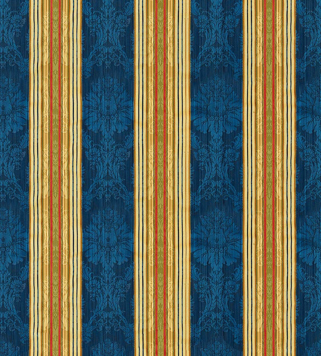 Scalamandre Santa Margarita Multi On Cobalt Fabric SC 000426166