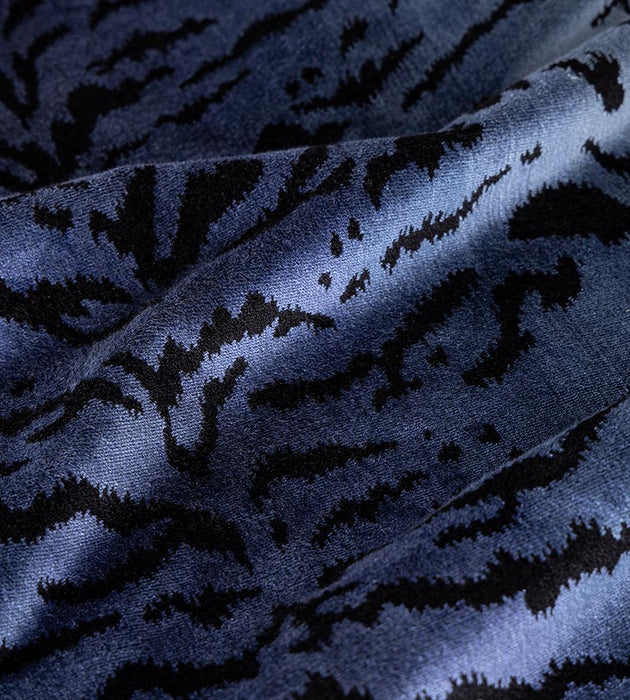 Scalamandre Tigre Blues & Black Fabric SC 000426167MMA