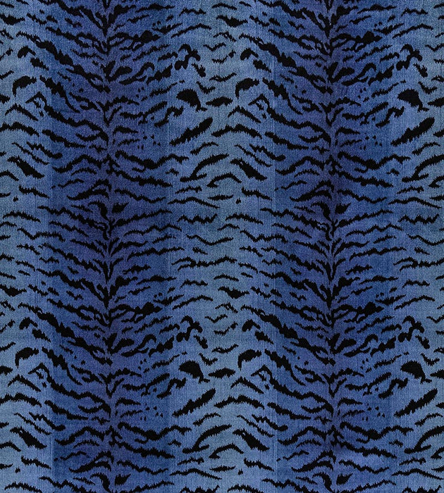 Scalamandre Tigre Blues & Black Fabric SC 000426167MMA