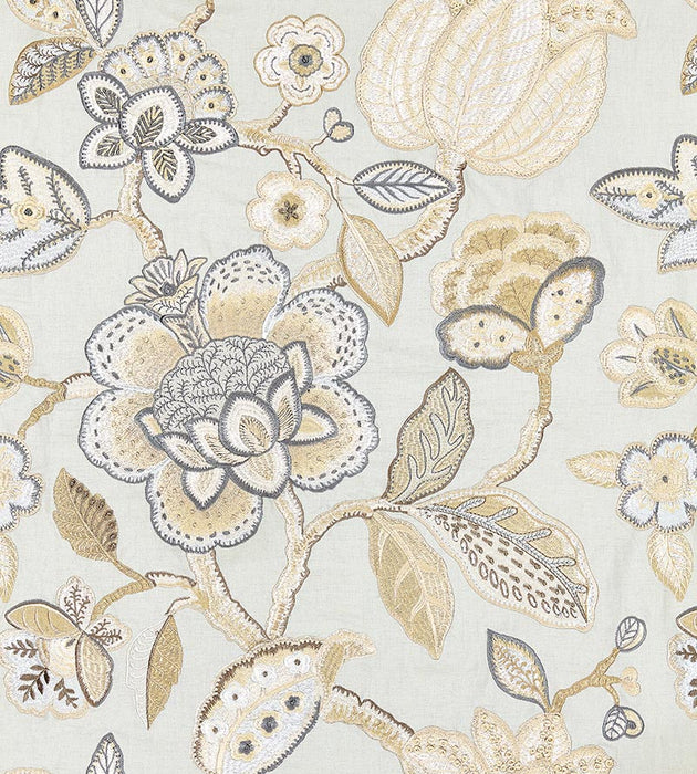 Scalamandre Coromandel Embroidery Mineral Fabric SC 000427126