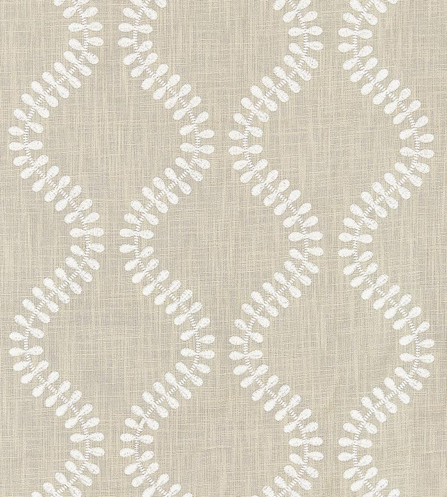 Scalamandre Foglia Embroidery Flax Fabric SC 000427127