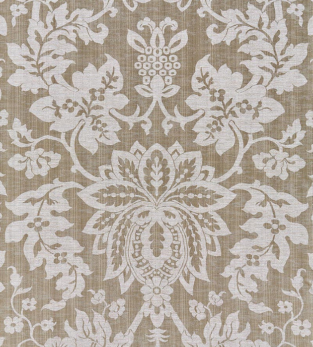 Scalamandre Metalline Damask Smoke Fabric SC 000427136