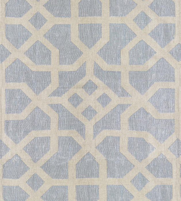 Scalamandre Linen Lattice Bluestone & Fog Fabric SC 000427149