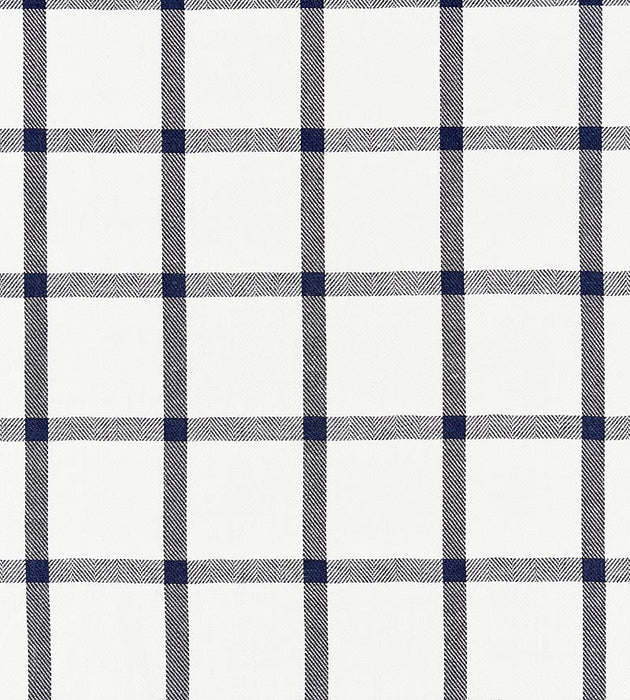 Scalamandre Wilton Linen Check Navy Fabric SC 000427152