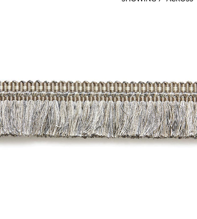 Scalamandre Shimmer Brush Fringe Silver Grey Trim SC 0004FC1495