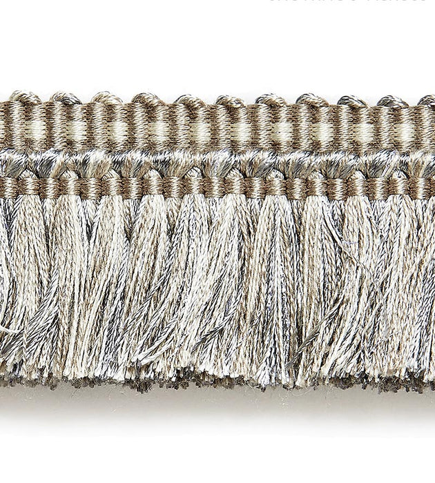 Scalamandre Shimmer Brush Fringe Silver Grey Trim SC 0004FC1495