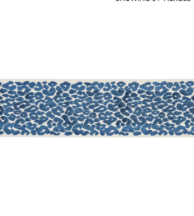 Scalamandre Leopard Velvet Tape Indigo Trim SC 0004T3277