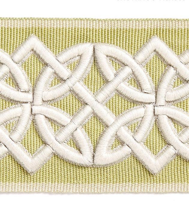 Scalamandre Celtic Embroidered Tape Lettuce Trim Sample SC 0004T3282