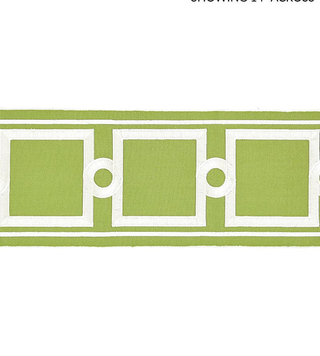 Scalamandre Square Link Embroidered Tape Pear Trim Sample SC 0004T3287