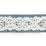 Scalamandre Linnea Embroidered Tape Copenhagen Blue Trim Sample SC 0004T3298