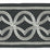 Scalamandre Athena Embroidered Tape Charcoal Trim Sample SC 0004T3305