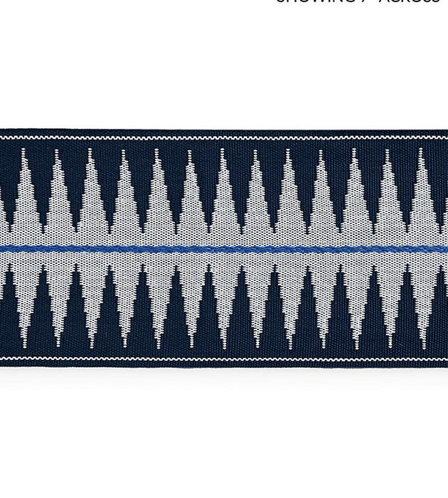 Scalamandre Soleil Tape Indigo Trim Sample SC 0004T3308