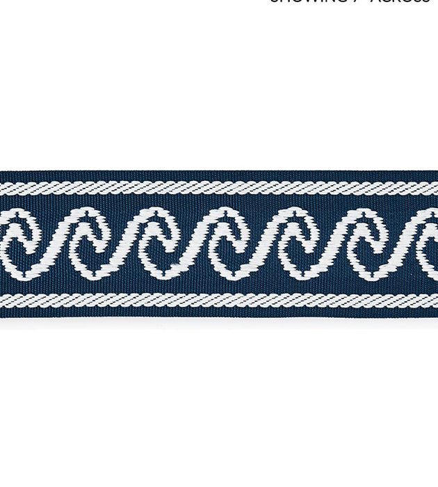 Scalamandre Wave Tape Indigo Trim Sample SC 0004T3313