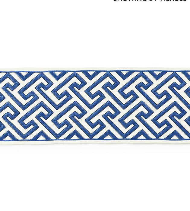 Scalamandre Labyrinth Embroidered Tape Porcelain Trim SC 0004T3319