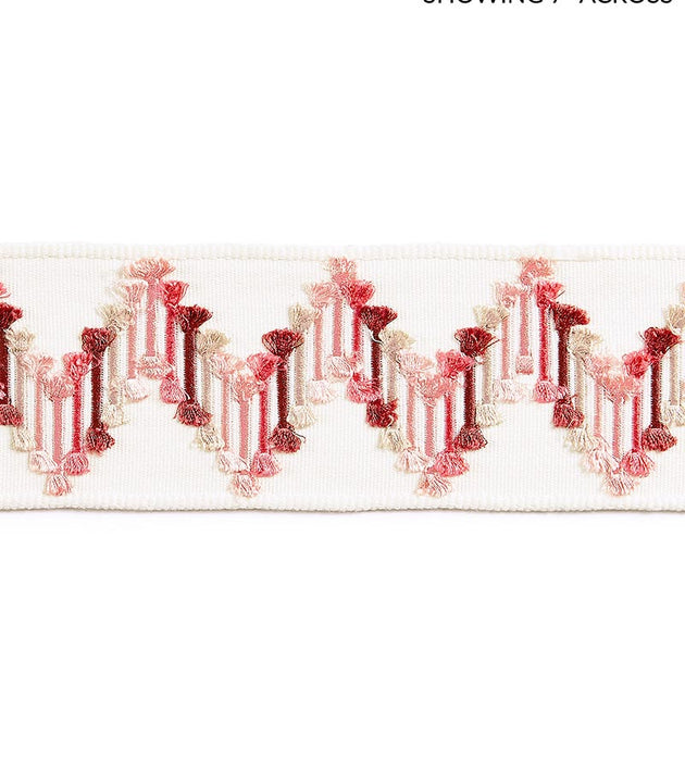 Scalamandre Sayuri Embroidered Tape Azalea Trim Sample SC 0004T3324