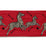 Scalamandre Zebras Embroidered Tape Masai Red Trimming Sample SC 0004T3332