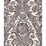 Scalamandre Luciana Damask Print Graphite Wallpaper Sample SC 0004WP88354