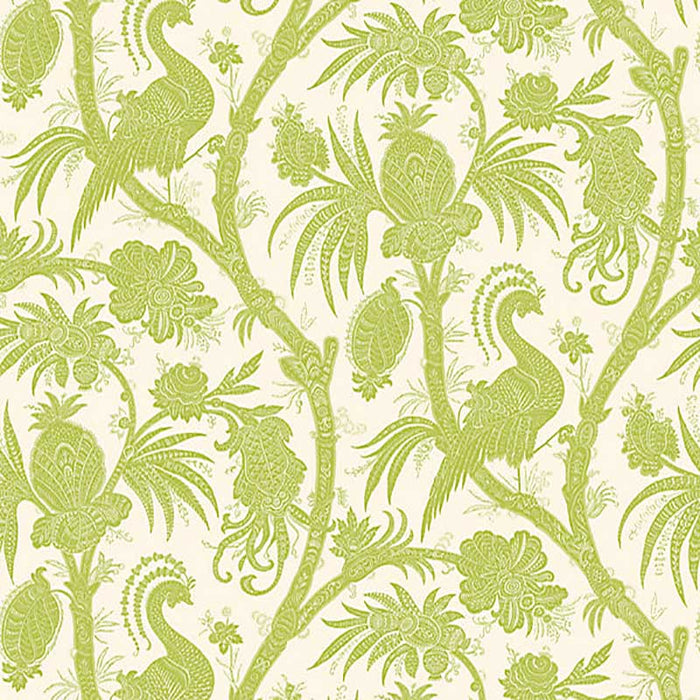 Scalamandre Balinese Peacock - Removable Pear Wallpaper Sample SC 0004WP88355PS