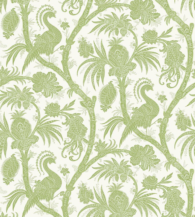 Scalamandre Balinese Peacock Pear Wallpaper Sample SC 0004WP88355