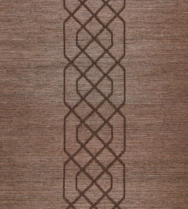 Scalamandre Adelaide Beaded Sisal Chocolate Wallpaper Sample SC 0004WP88385