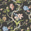 Scalamandre Andrew Jackson Floral Noir Wallpaper Sample SC 0004WP88432