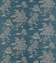 Scalamandre Katsura Embroidered Toile Peacock Wallpaper SC 0004WP88445