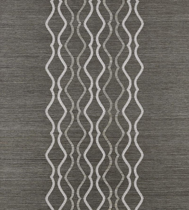 Scalamandre Valentina Embellished Sisal Sterling Wallpaper SC 0004WP88447