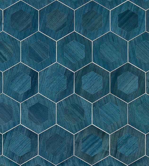 Scalamandre Hexad Indigo Wallpaper Sample SC 0004WP88476