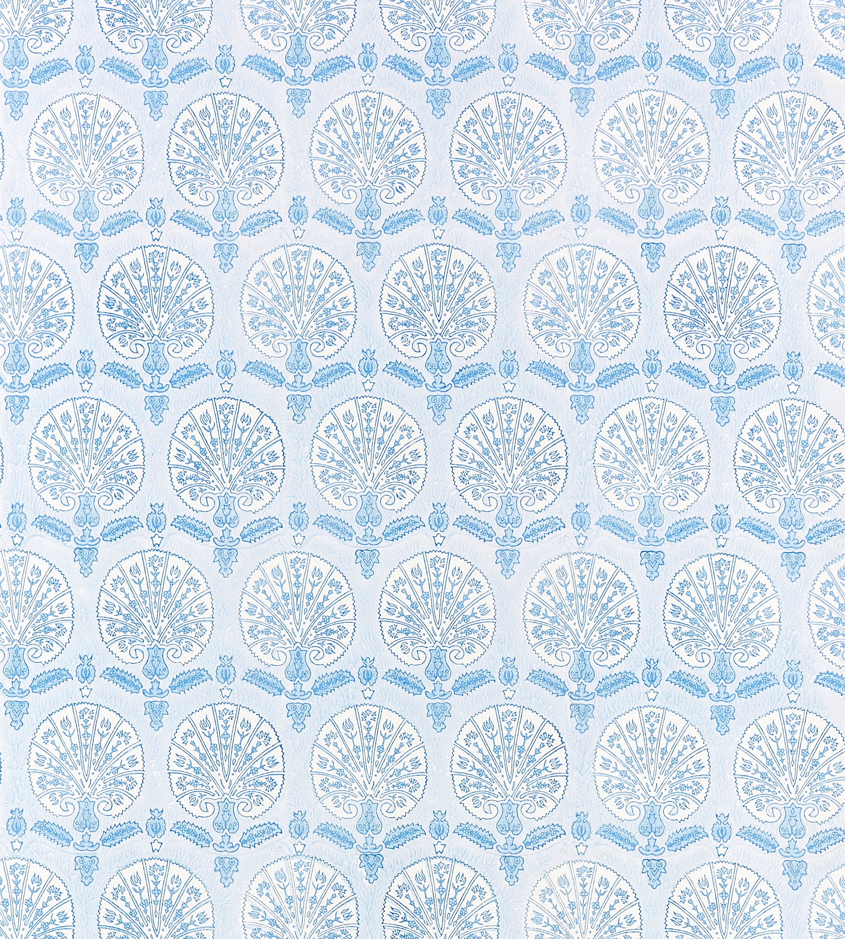 Scalamandre Karanfil Block Print Wallpaper Sky Wallcovering SC 0004WP88560