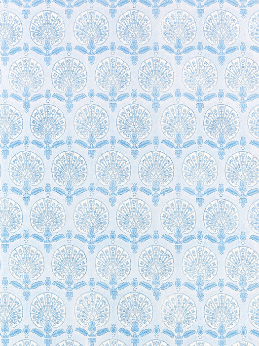 Scalamandre Karanfil Block Print Sky Wallpaper Sample SC 0004WP88560