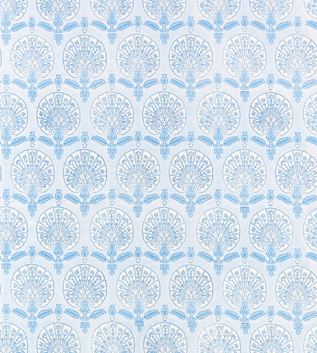 Scalamandre Karanfil Block Print Wallpaper Sky Wallcovering SC 0004WP88560