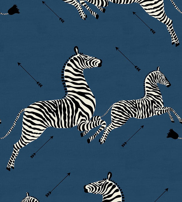 Scalamandre Zebras - Fabric Denim Fabric SC 000516496M