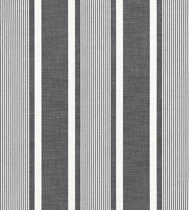 Scalamandre Wellfleet Stripe Carbon Fabric SC 000527111