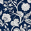 Scalamandre Kensington Embroidery Navy Fabric SC 000527151