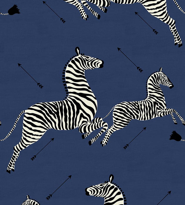 Scalamandre Zebras - Outdoor Denim Fabric SC 000536378