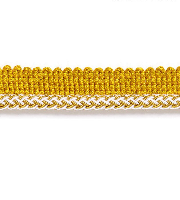 Scalamandre Georgica Braided Cord Brass Trim Sample SC 0005C303