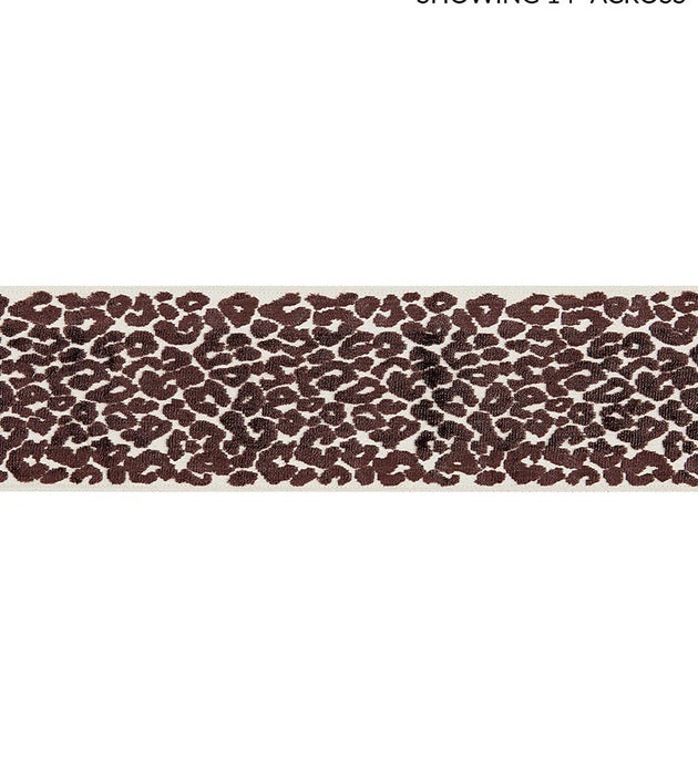 Scalamandre Leopard Velvet Tape Espresso Trim SC 0005T3277