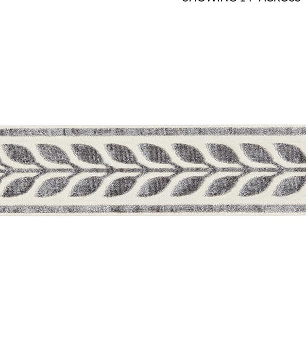 Scalamandre Vigne Velvet Tape Smoke Trim Sample SC 0005T3278