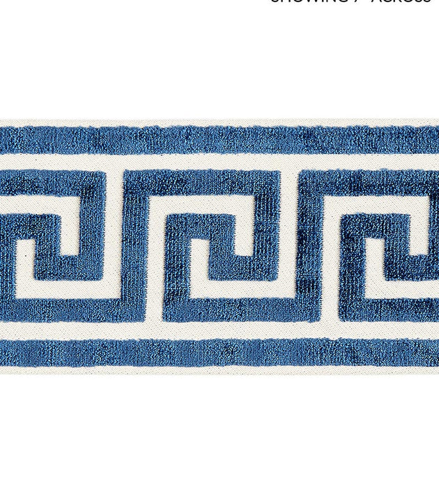 Scalamandre Greek Key Velvet Tape Indigo Trim SC 0005T3279