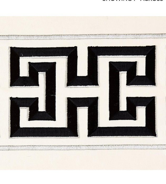 Scalamandre Imperial Embroidered Tape Noir Trim SC 0005T3280