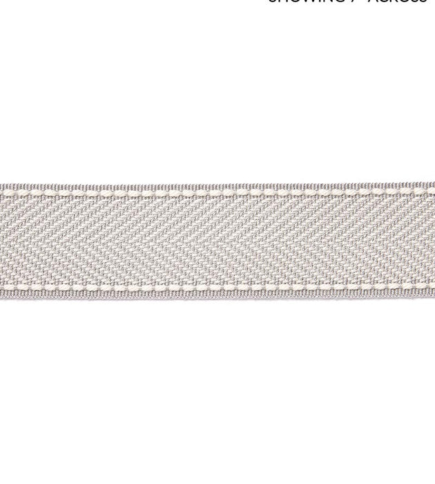 Scalamandre Montauk Herringbone Tape Silver Grey Trim SC 0005T3285