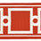 Scalamandre Square Link Embroidered Tape Carnelian Trim Sample SC 0005T3287