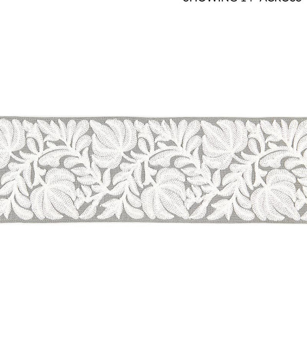 Scalamandre Coventry Embroidered Tape French Grey Trim SC 0005T3296