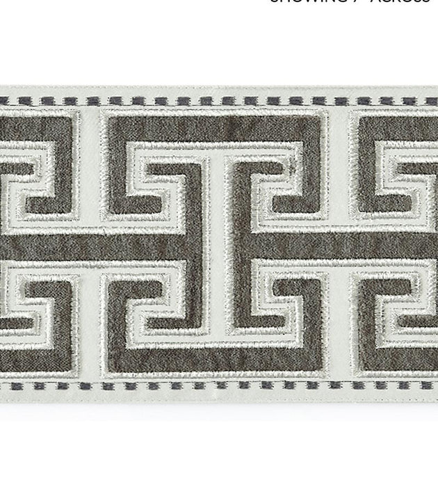 Scalamandre Luxor Velvet Tape Charcoal Trim Sample SC 0005T3304