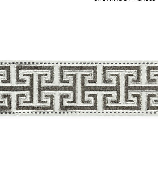 Scalamandre Luxor Velvet Tape Charcoal Trim Sample SC 0005T3304